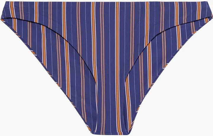 Annia striped low-rise bikini briefs