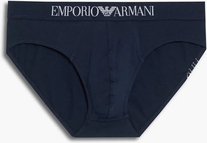 Printed stretch-cotton briefs
