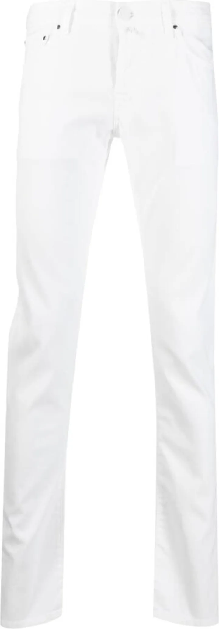 Contrast-Pocket Tapered-Leg Jeans