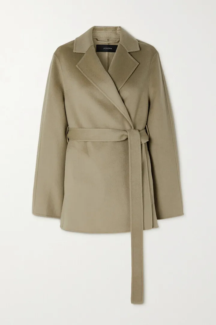 Joseph - Cenda Belted Wool And Cashmere-blend Coat - Brown