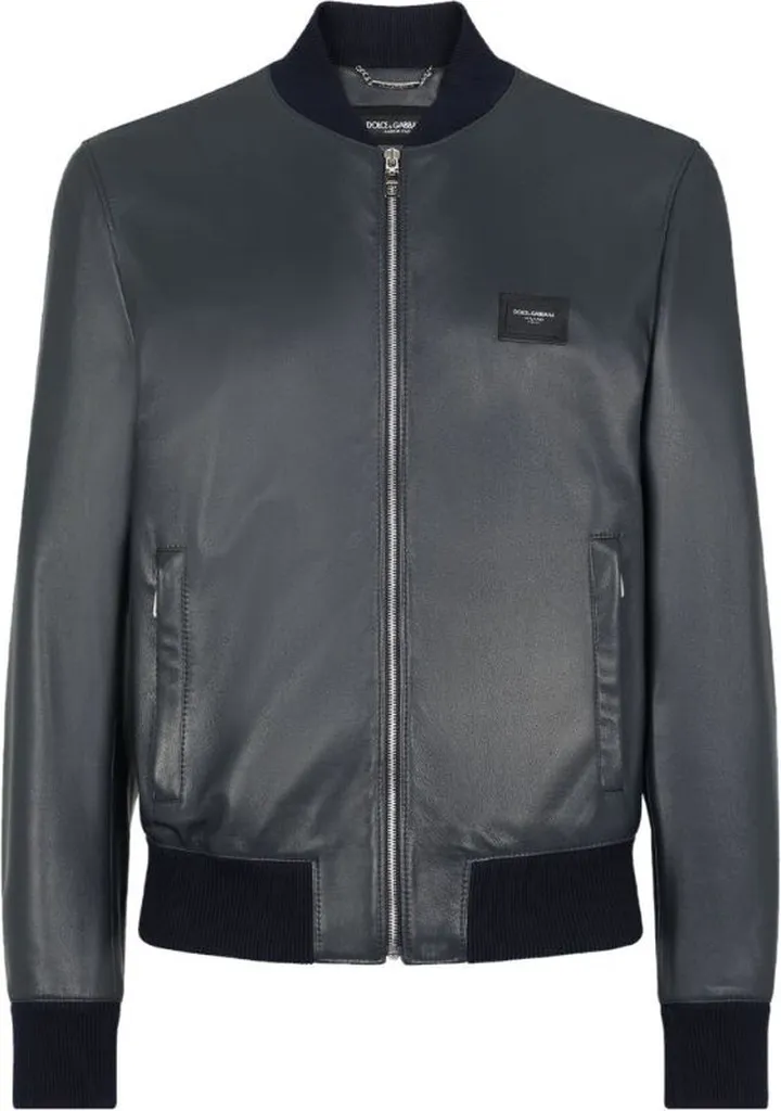 Dolce & Gabbana Leather Bomber Jacket