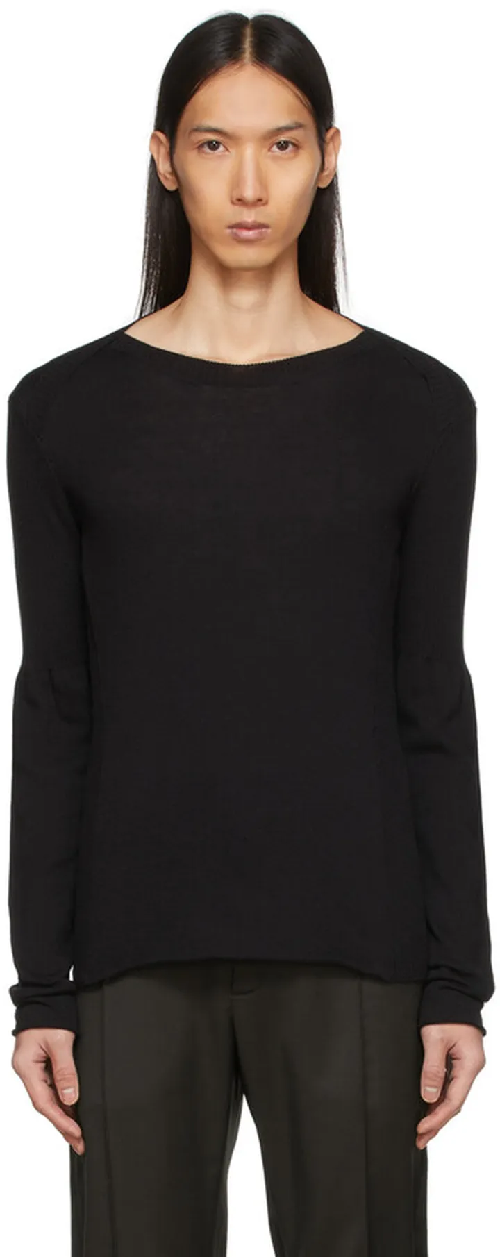 ADYAR SSENSE Exclusive Black Milano Long Sleeve T-Shirt