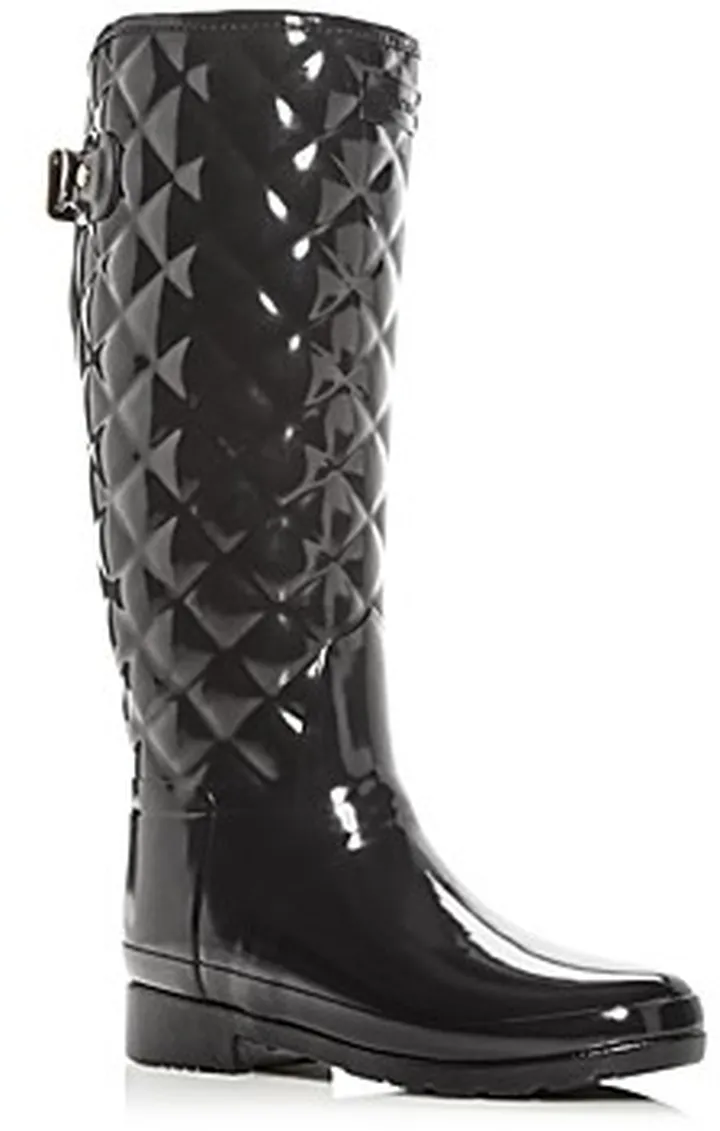 Hunter Women's Refined Gloss Quilted Rain Boots
