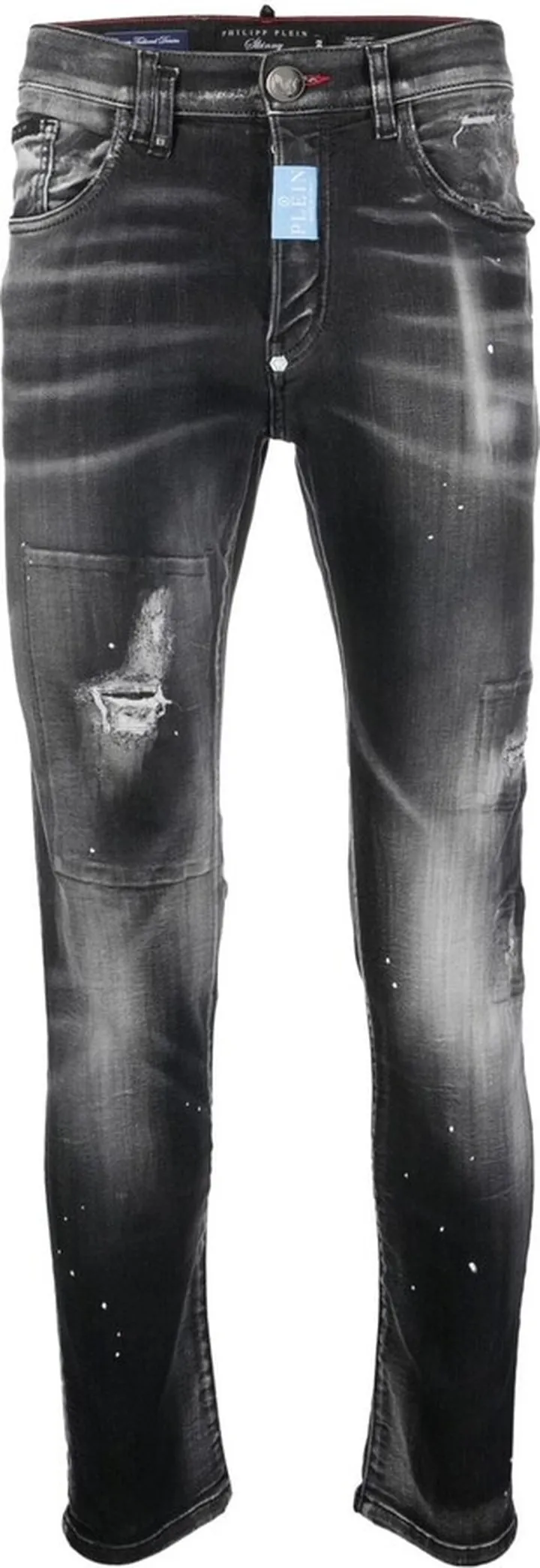 Distressed Skinny-Cut Jeans