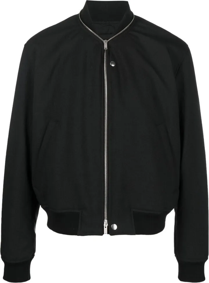 Zip-Detail Bomber Jacket