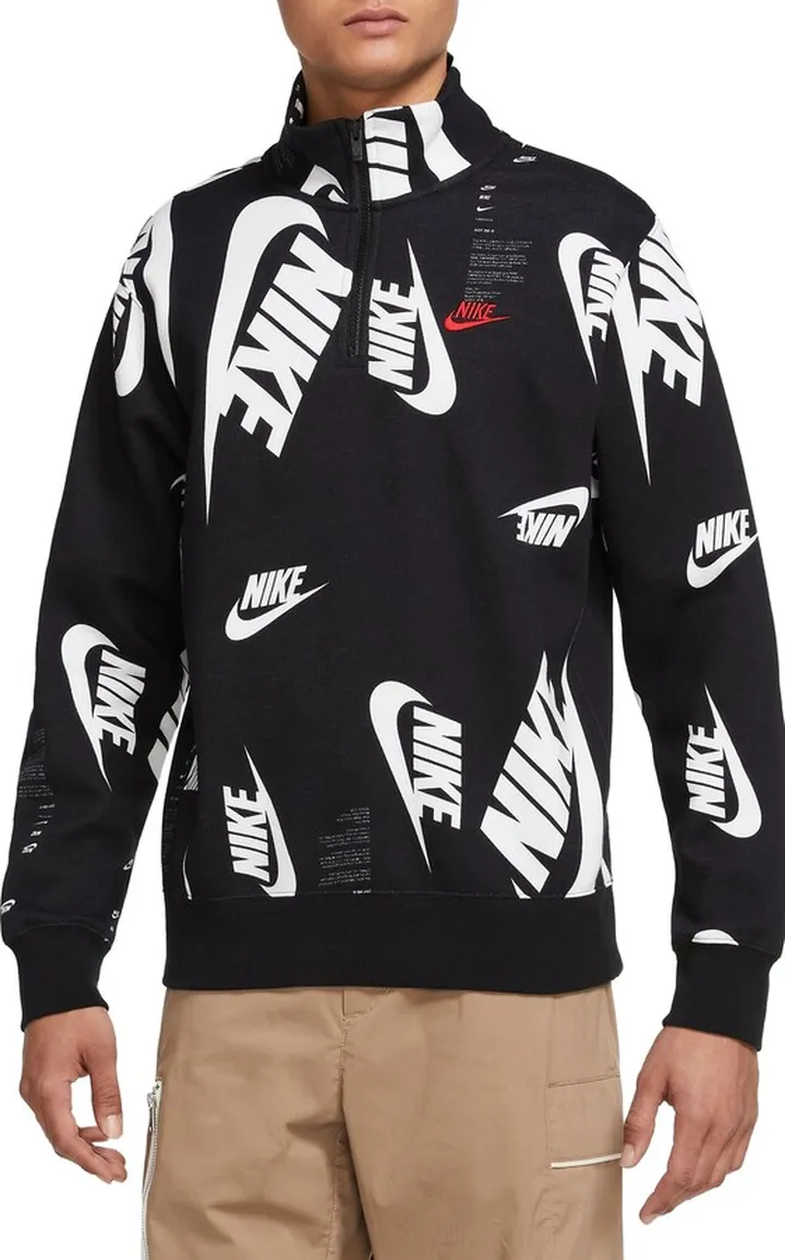 Half Zip Print Pullover