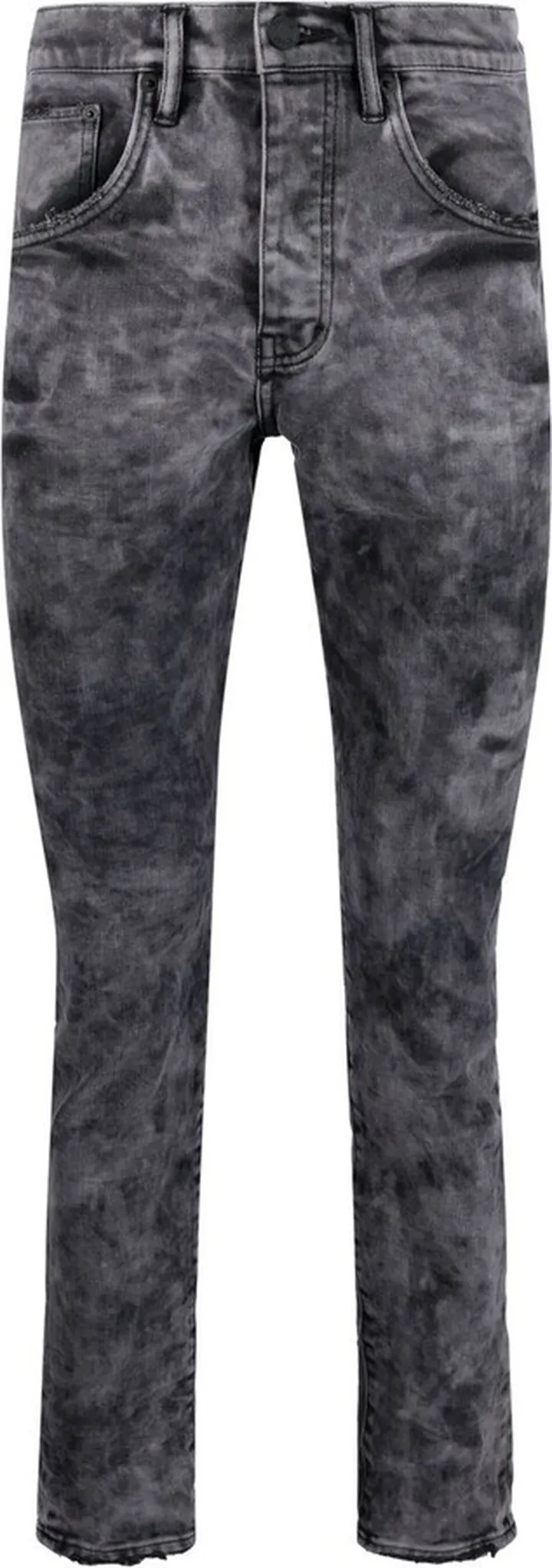 Black Distressed Finish Low Rise Skinny Jeans