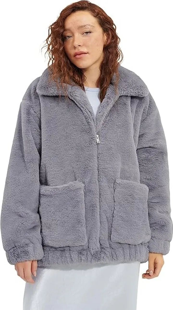 UGG Kianna Faux Fur Jacket (Space Age) Women's Coat