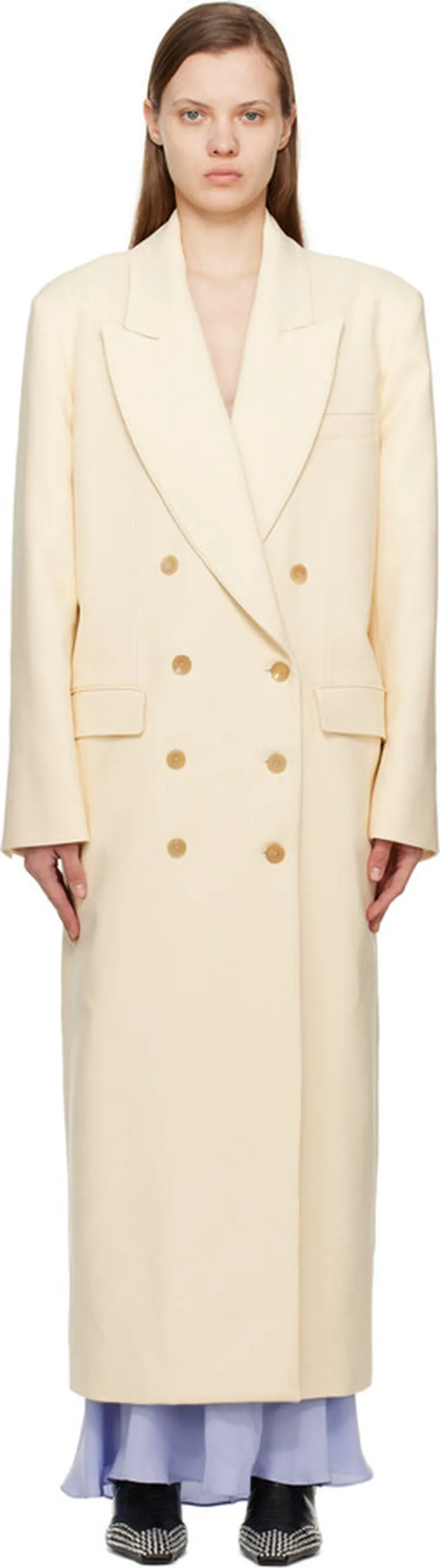 KHAITE Off-White Barlow Coat