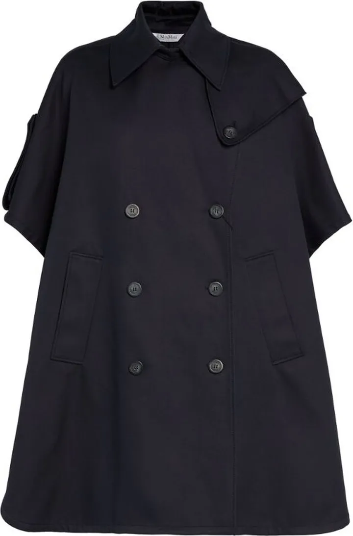 Max Mara Cotton Double-Breasted Cape