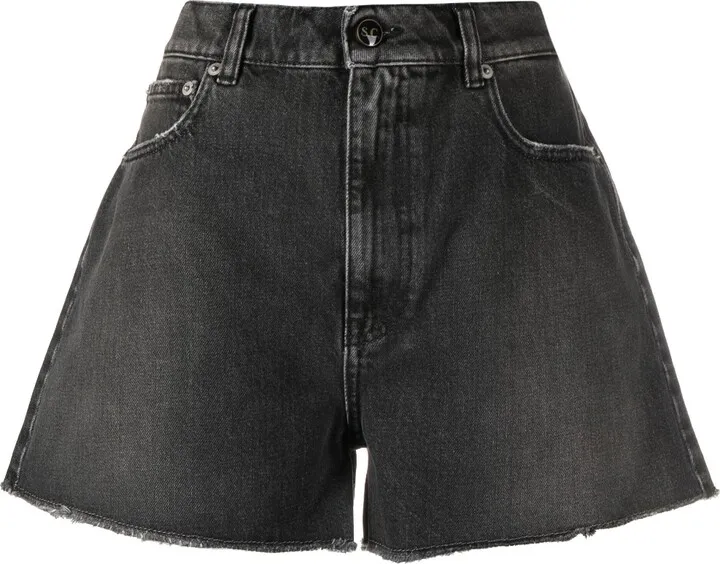 SEMICOUTURE- Cotton Denim Shorts