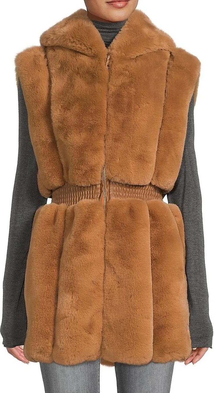 Faux Fur Hooded Vest