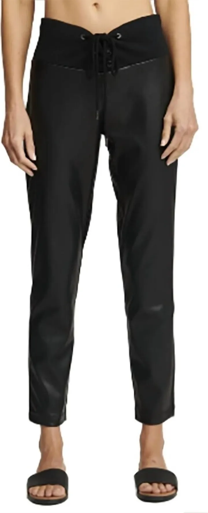 Fleur Vegan Leather Pant in Black