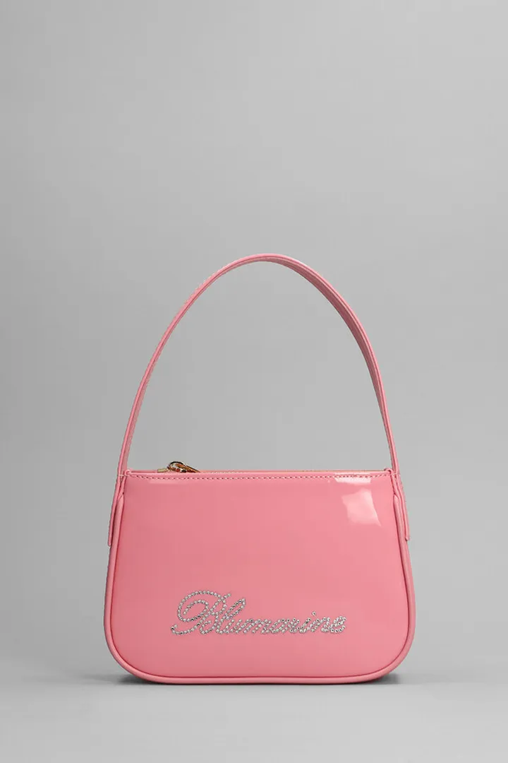 Hand Bag In Rose-pink Patent Leather