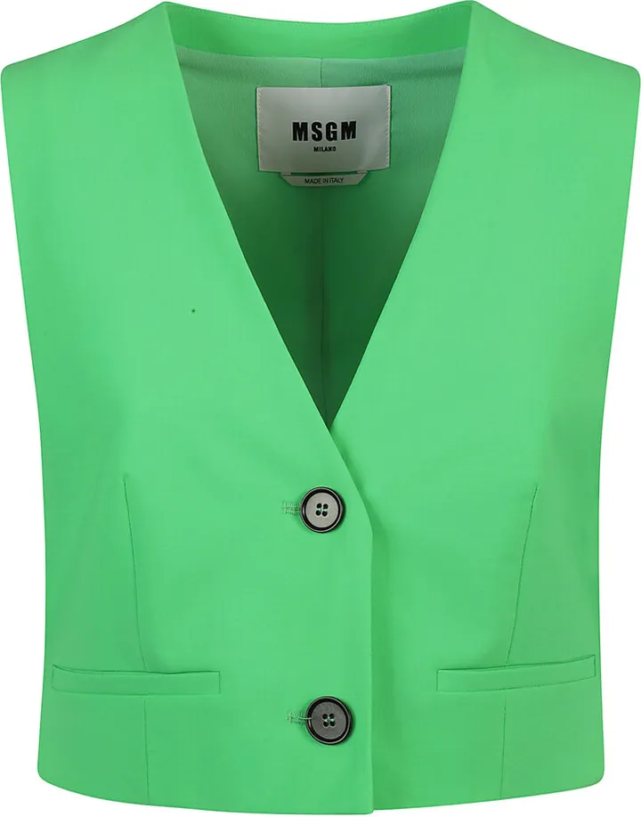 V-neck Cropped Gilet