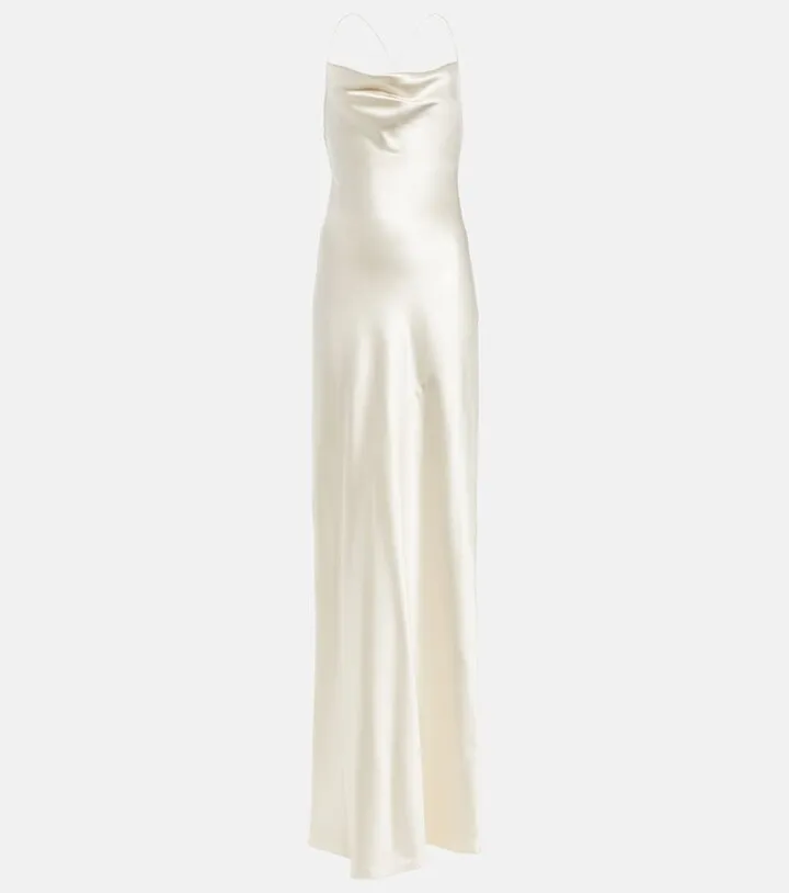 Silk satin gown