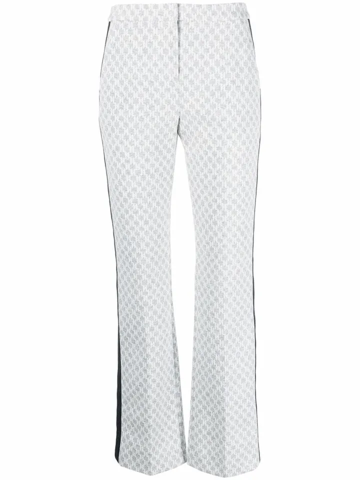 Monogram-Print Punto Trousers