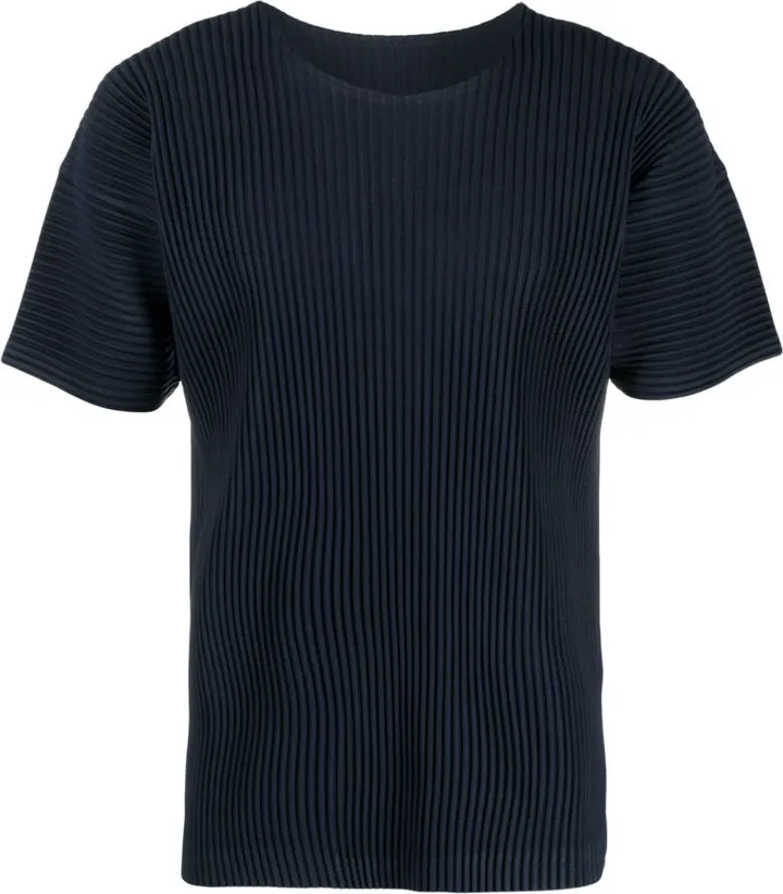 Blue Basics Plissé Short-Sleeve T-Shirt
