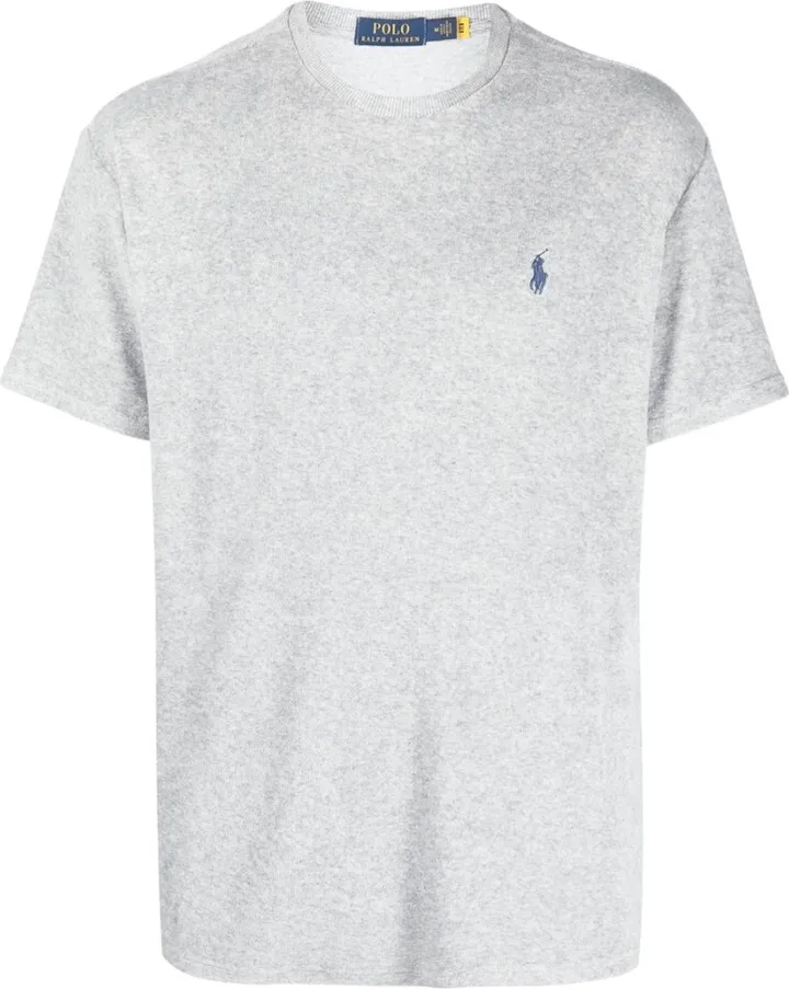 embroidered-logo chenille T-shirt