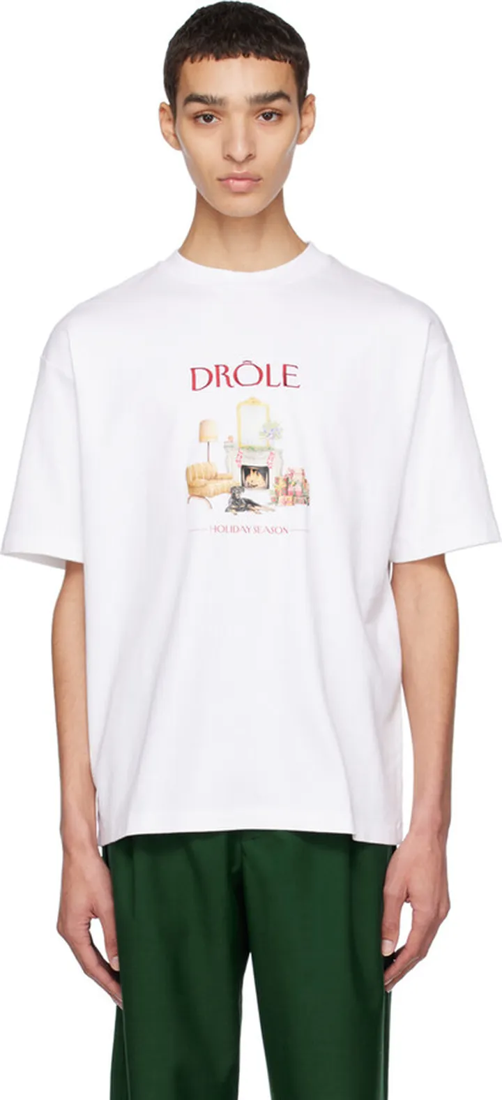 Drôle De Monsieur White 'Le T-Shirt Holiday Season' T-Shirt