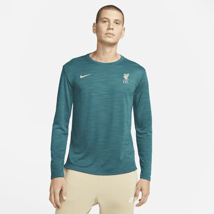 Liverpool FC Superset Nike Men's Dri-FIT Long-Sleeve Top in Green