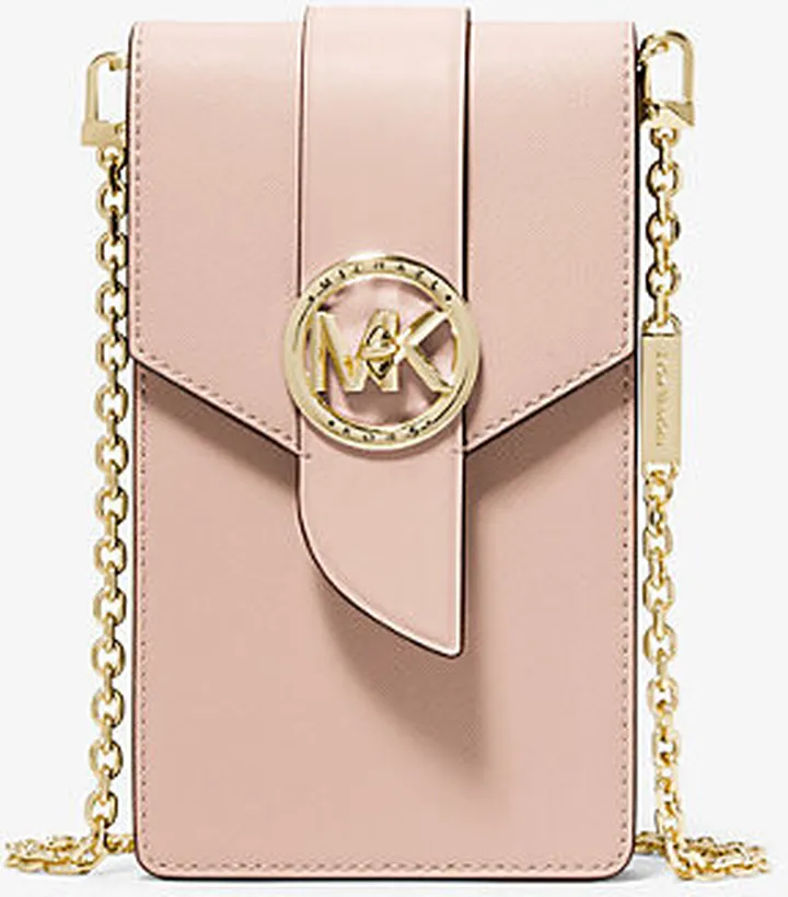 Small Saffiano Leather Smartphone Crossbody Bag