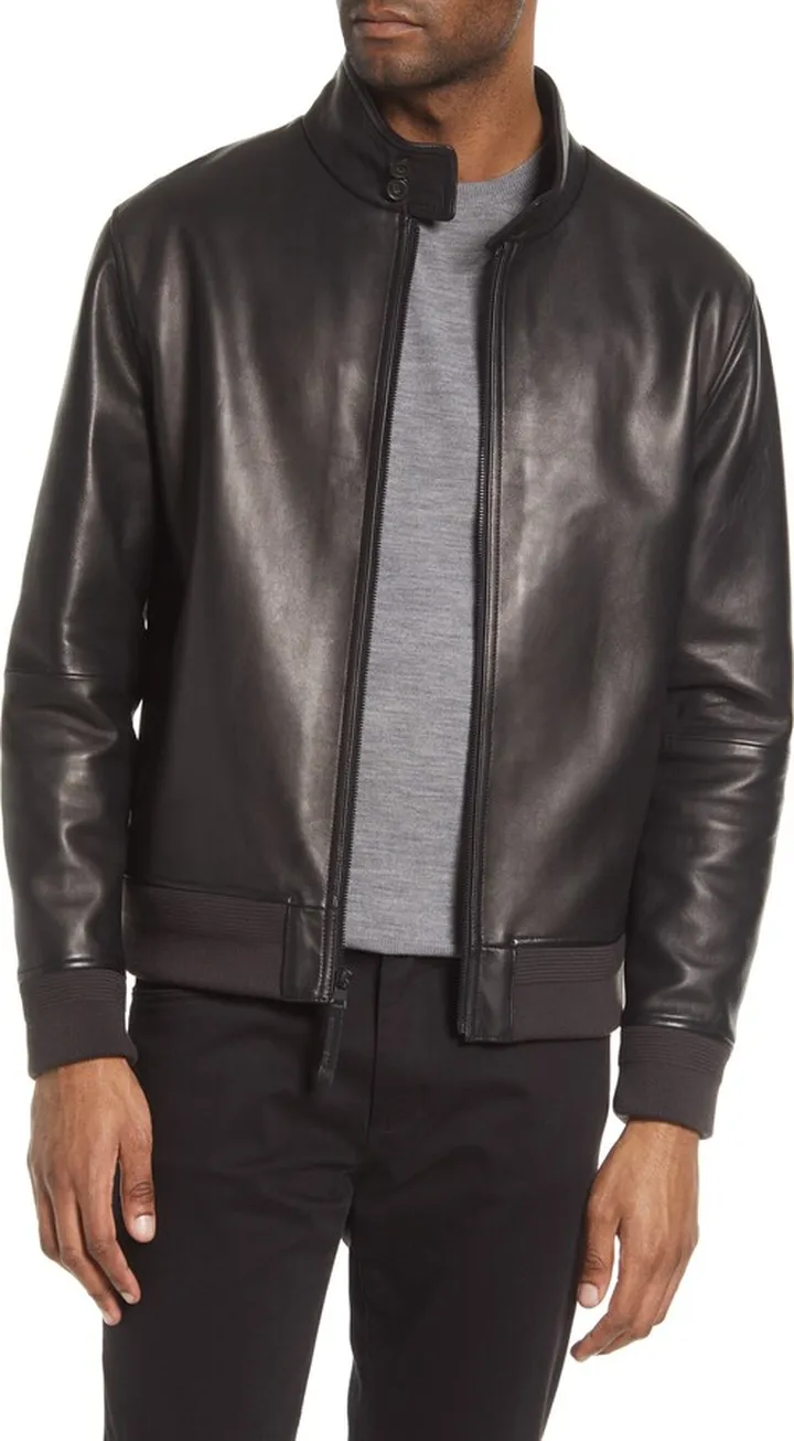 Harrington Leather Bomber Jacket