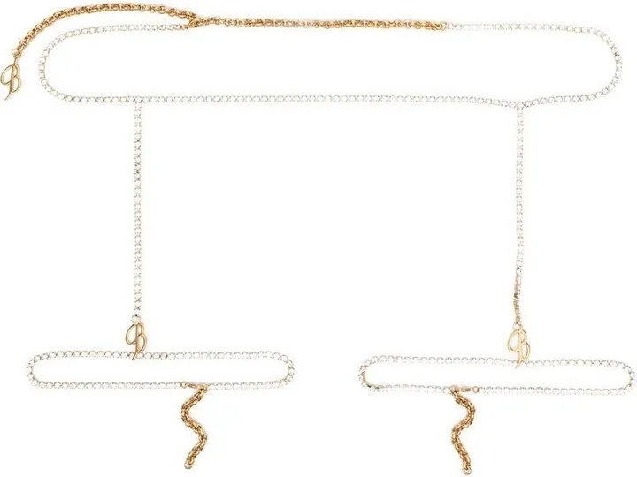 Logo-Charm Suspender Belt
