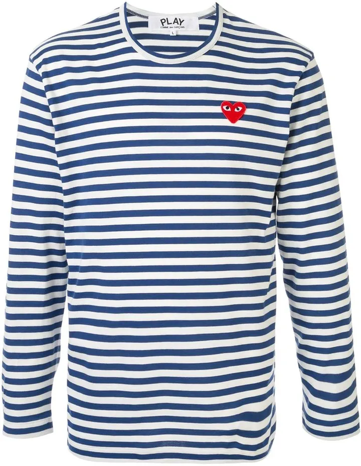 striped basic T-shirt