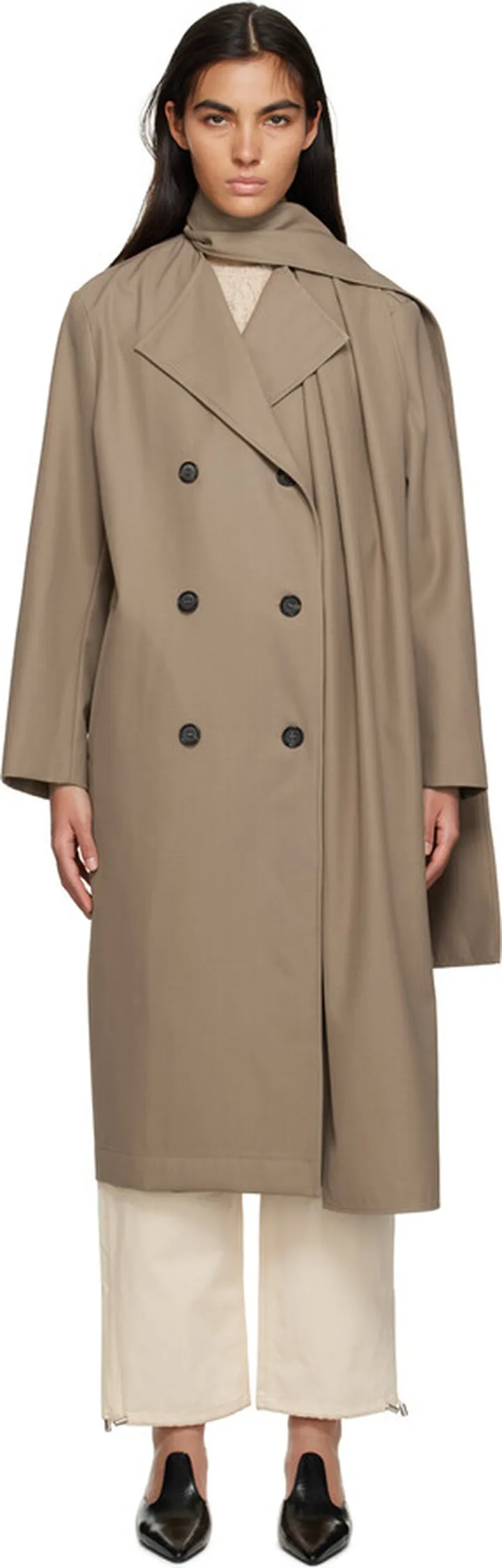 Totême Taupe Wrap Trench Coat