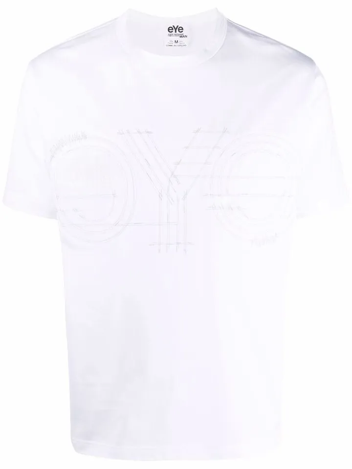 embroidered cotton T-shirt