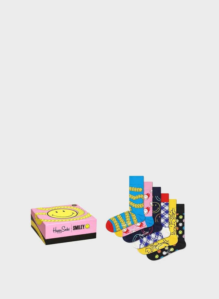 6-Pack Embroidered Crew Sock