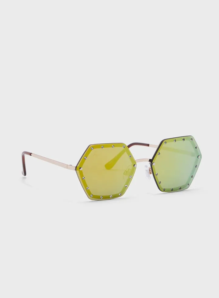 Rhinestone Octagon Sunglasses