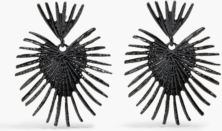 Coated silver-tone earrings