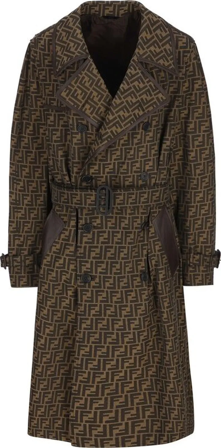 Fendi FF Motif Belted Trench Coat