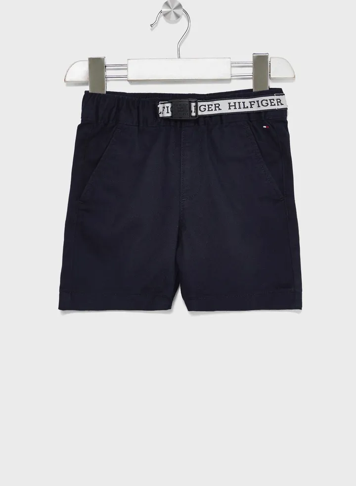 Kids Belted Comfort Chino Shorts