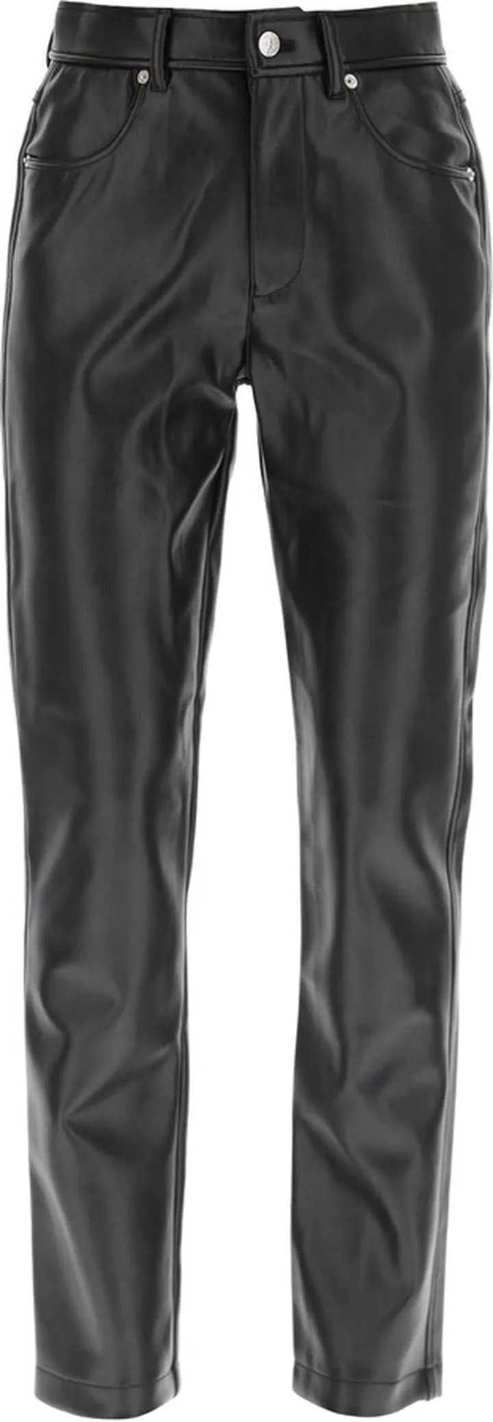 Straight-leg Faux Leather Pants