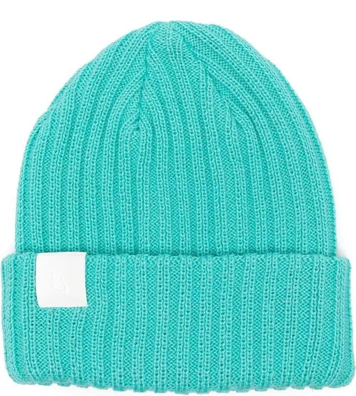 Swoosh logo patch beanie