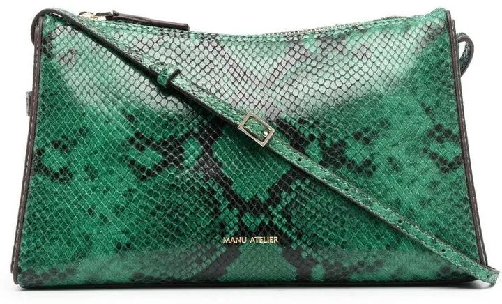 Snake Skin-Effect Shoulder Bag