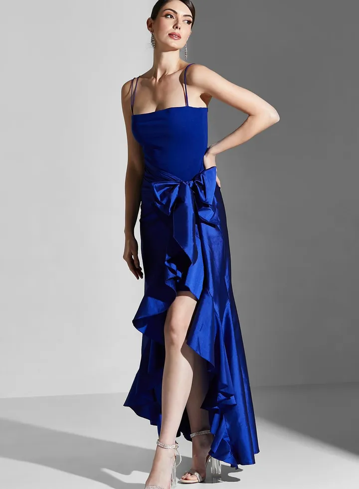 Zena Louay Strappy Dress With Removable Overskirt