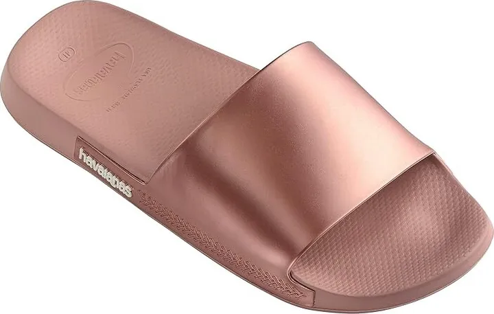 Havaianas Slide Classic Metallic Flip-Flop Sandal (Crocus Rose) Women's Shoes