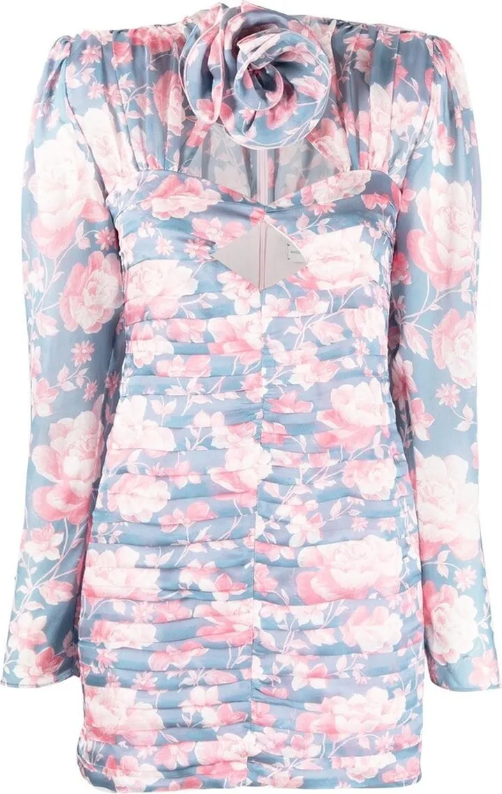 Floral-Print Mini Dress