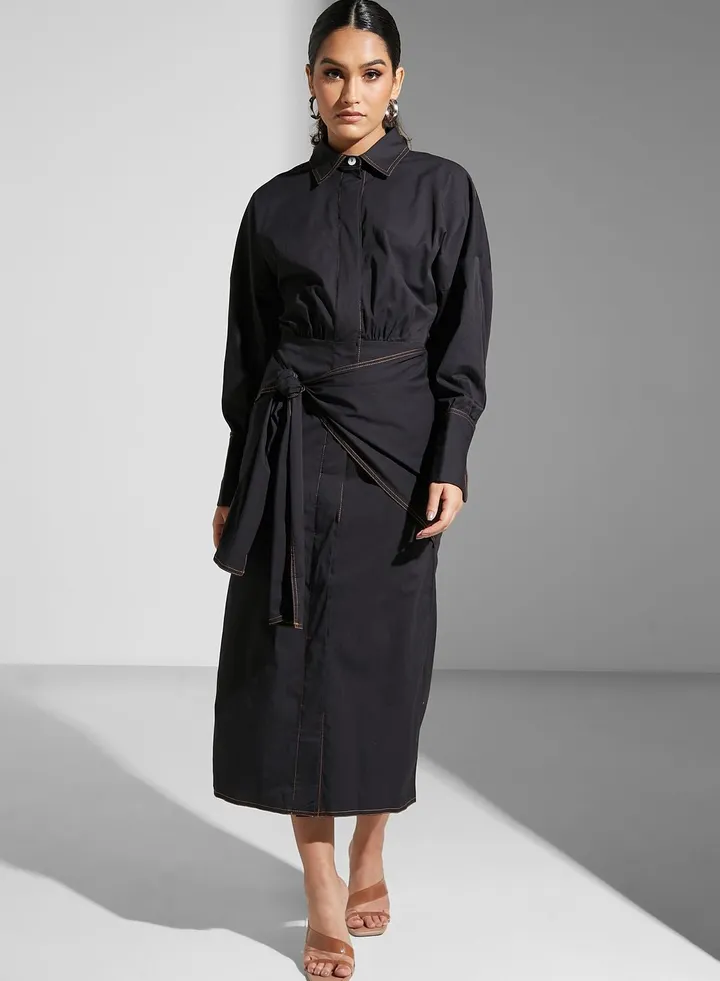 Belted Shirt Dress