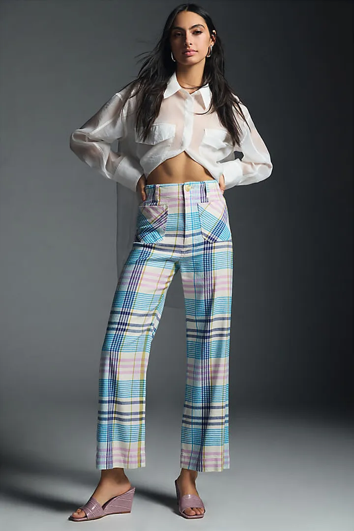 The Colette Cropped Wide-Leg Pants White