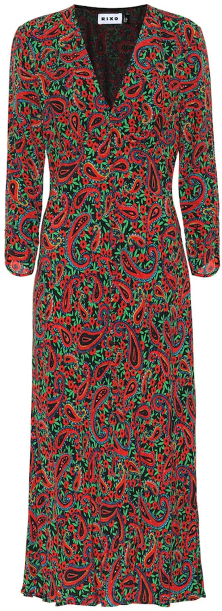 Katie printed crepe midi dress