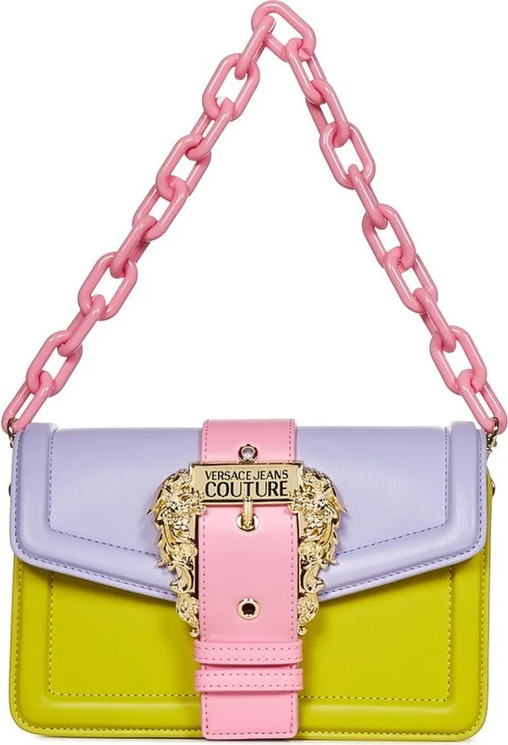 Versace Jeans Couture Colour-Block Chain-Linked Crossbody Bag