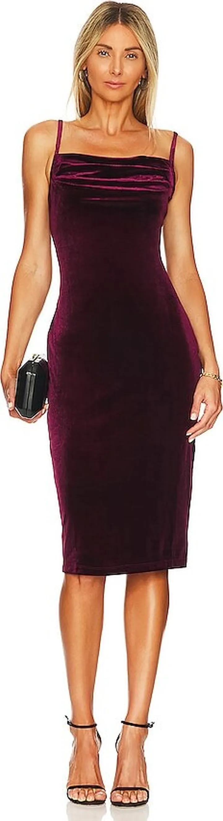 Bias Velvet Midi Slip Dress