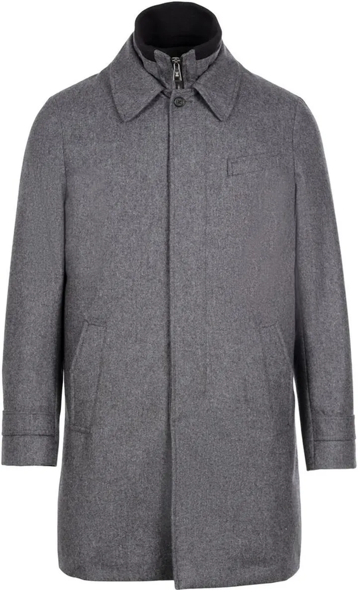Down-Lined Wool Coat