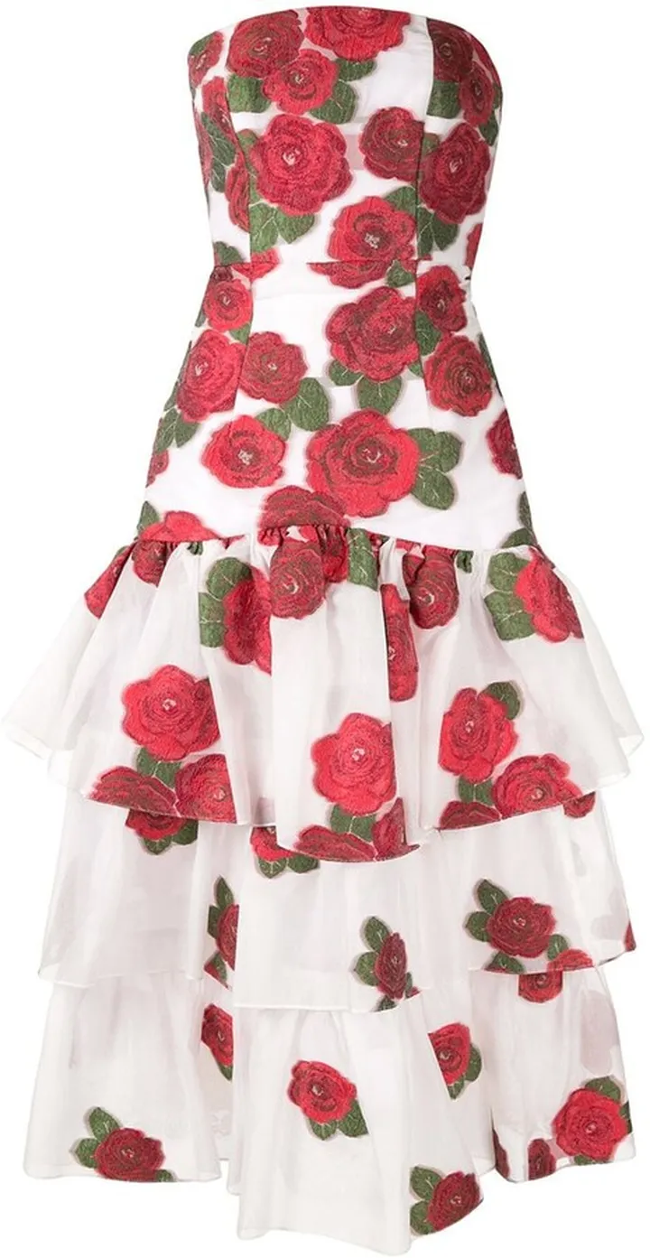 Roses ruffle dress