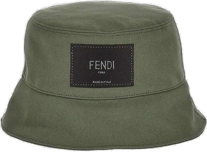 Fendi Roma Logo Patch Bucket Hat